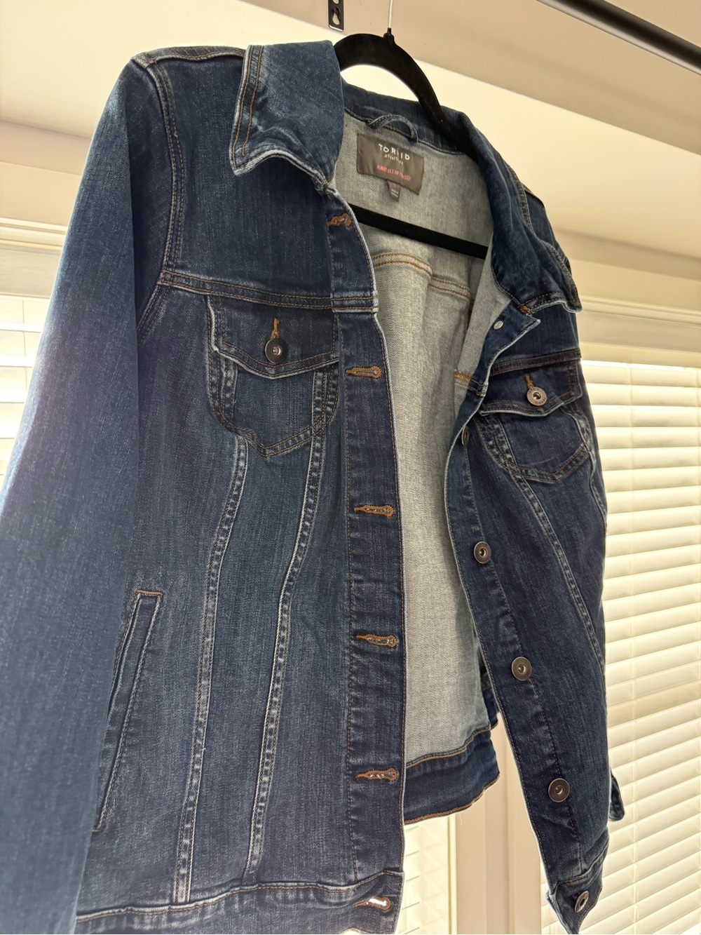 Torrid Indigo Blue Denim Jacket - Button-Front Trucker